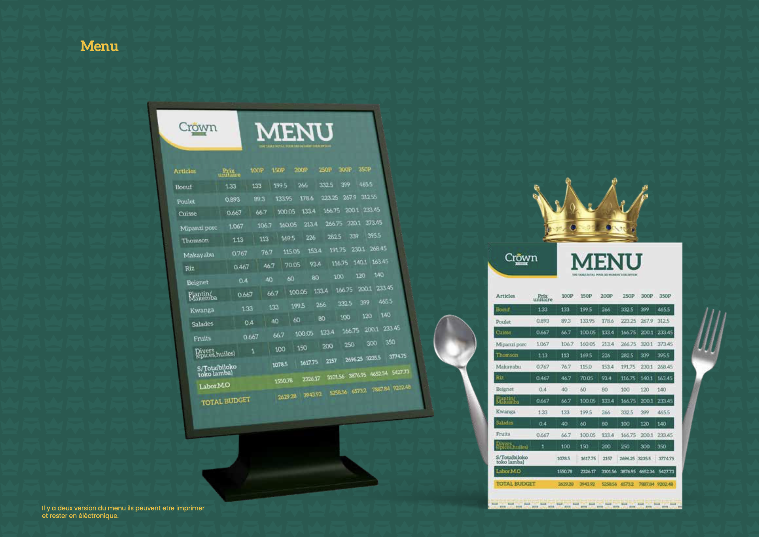 Crown MEnu